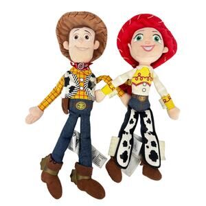 Disney Toy Story Woody and Jessie Dolls 11-12" Inch Plush Sheriff Cowgirl